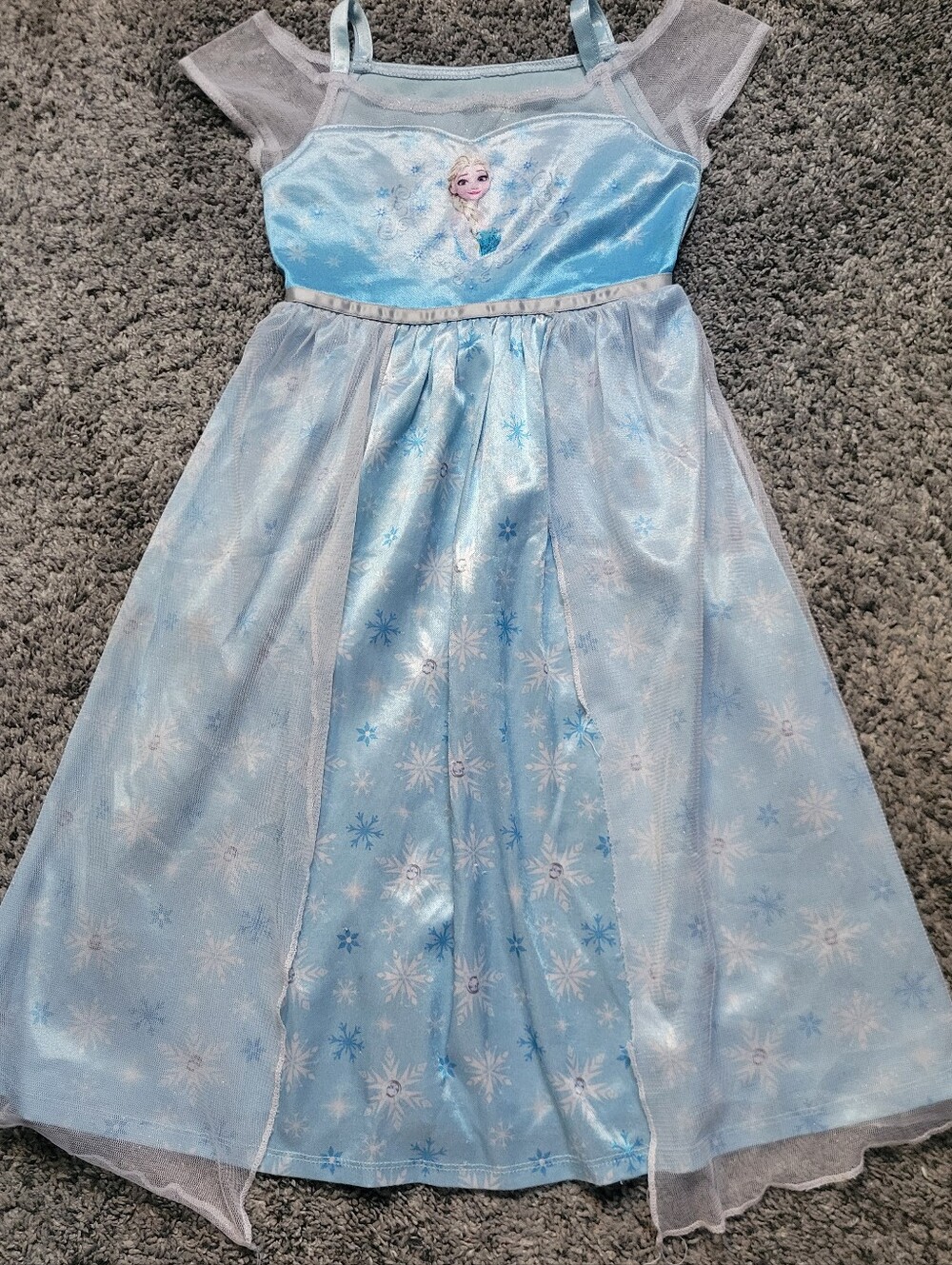 Disney Elsa Girls' Snowflake Nightgown Costume Dress Size 4T Frozen II - Picture 6 of 6